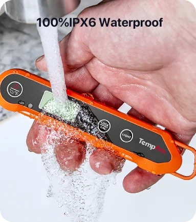 Thermomètre à viande numérique instantané TempPro TempSwift PLUS TP03H — Compact, rétroéclairé