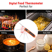 Thermomètre à viande numérique instantané TempPro TempSwift PLUS TP03H — Compact, rétroéclairé