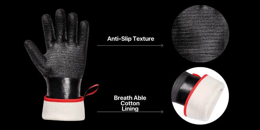 Guantes de barbacoa impermeables TempPro TP100 — Resistentes al calor de 932 °F, mangas de 14"