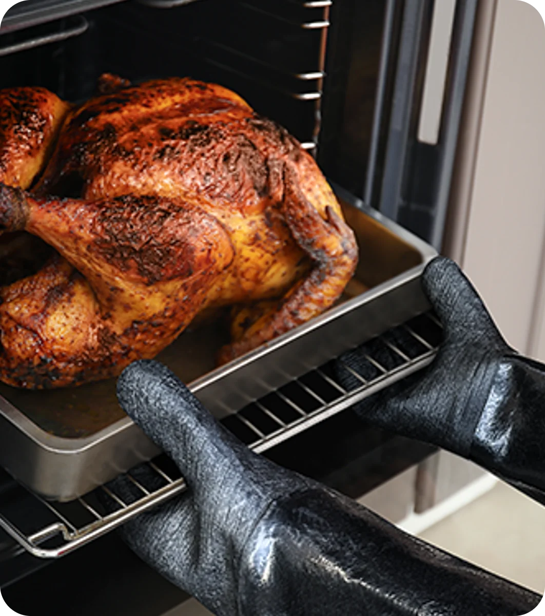 Gants imperméables TP100 de 14 pouces résistants à la chaleur jusqu'à 932 °F