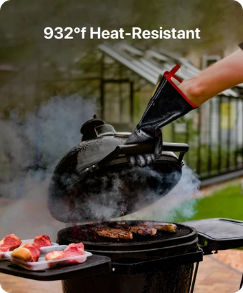 Guantes de barbacoa impermeables TempPro TP100 — Resistentes al calor de 932 °F, mangas de 14"