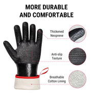 Guantes de barbacoa impermeables TempPro TP100 — Resistentes al calor de 932 °F, mangas de 14"