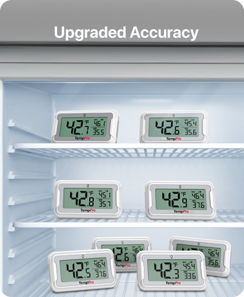 TempPro TempAir CORE TP110 Digital Refrigerator & Freezer Thermometer — IPX6 Waterproof, ±1.8℉