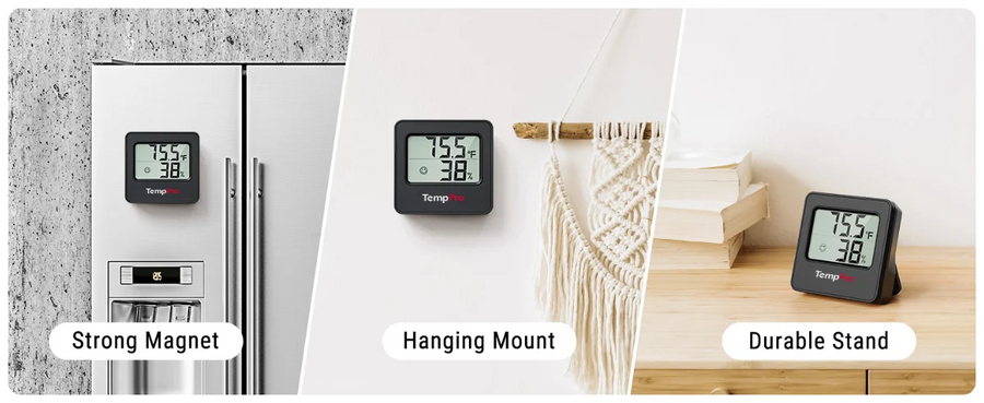 TempPro TempAir CORE TP157 Indoor Thermometer & Hygrometer — ±2.0°F/±2% RH, 10s Refresh