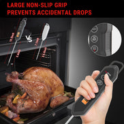 TempPro TempSwift CORE TP15HW Instant-Read Meat Thermometer — 1 Second Read, IPX6 Waterproof, Black