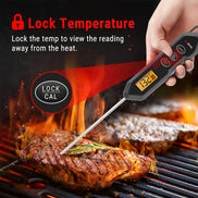 TempPro TempSwift CORE TP15HW Instant-Read Meat Thermometer — 1 Second Read, IPX6 Waterproof, Black