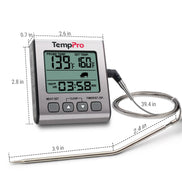TempPro TempTrack CORE TP16S Leave-In Meat Thermometer — Oven-Safe Probe with Smart Alarm