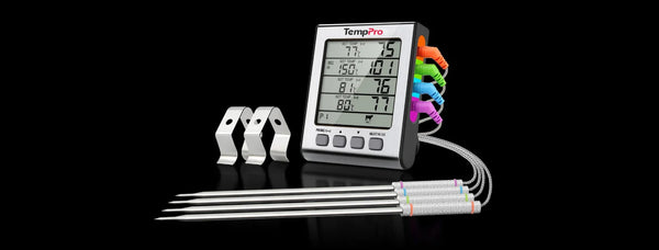 TempPro TempTrack ELITE TP17H Leave-In Meat Thermometer - 4 Probes