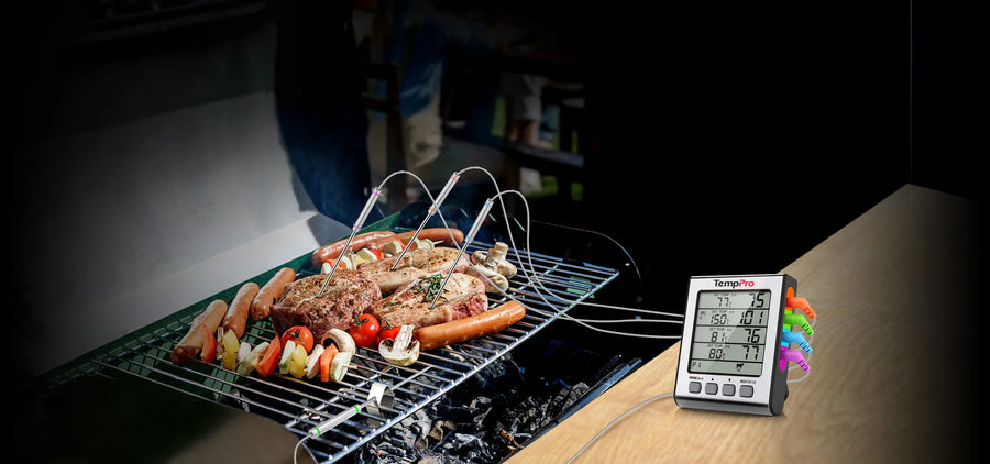 TempPro TempTrack ELITE TP17H Leave-In Meat Thermometer - 4 Probes