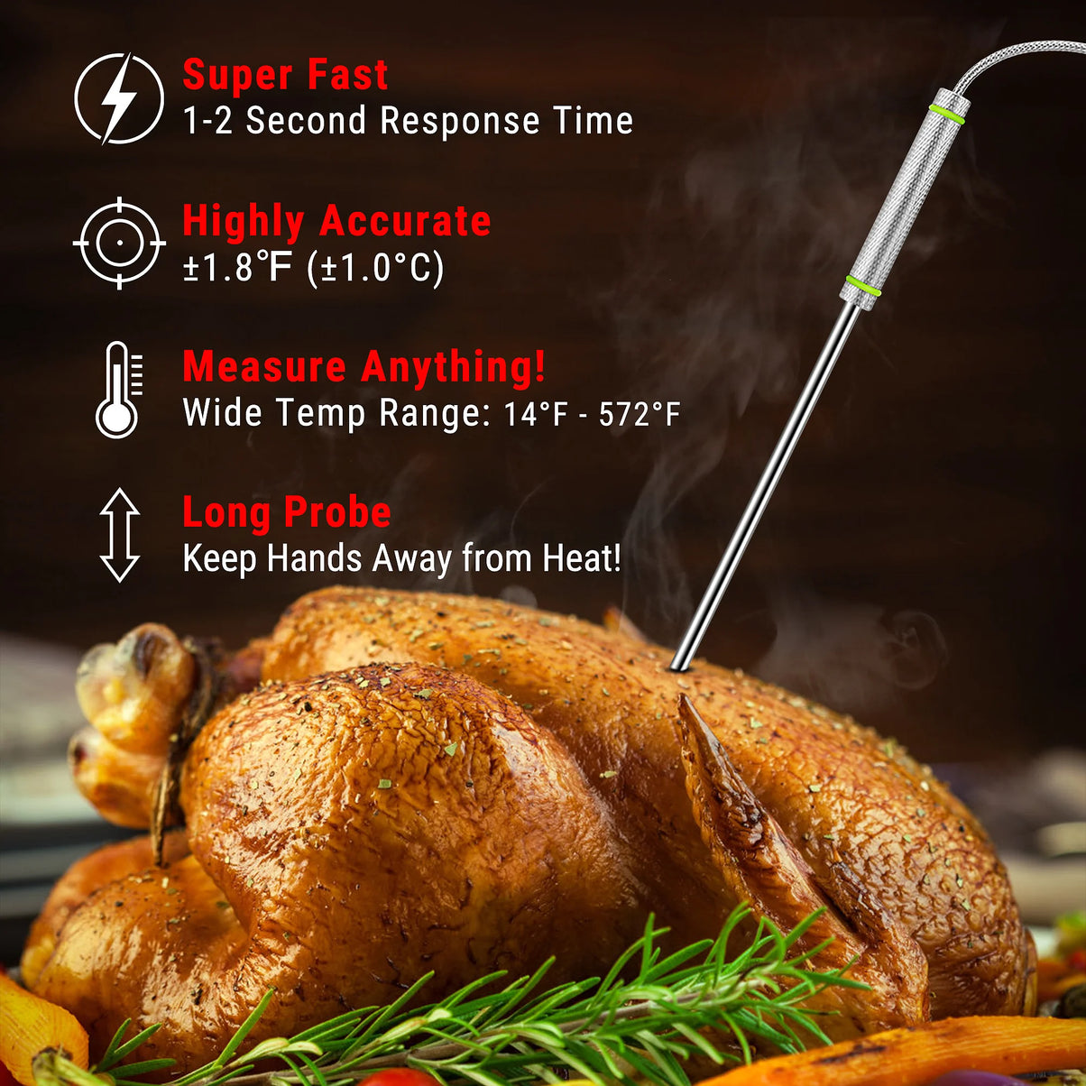 TempPro TempTrack ELITE TP17H Leave-In Meat Thermometer - 4 Probes