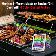 TempPro TempTrack ELITE TP17H Leave-In Meat Thermometer - 4 Probes