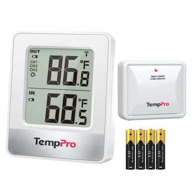 Termómetro inalámbrico de interior/exterior TempPro TempAir PLUS TP200B - Hasta 4 ubicaciones, 152 m