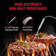 TempPro TempSync CORE TP20B Wireless Meat Thermometer — Dual Probe, Transmitter & Receiver (No App Needed)