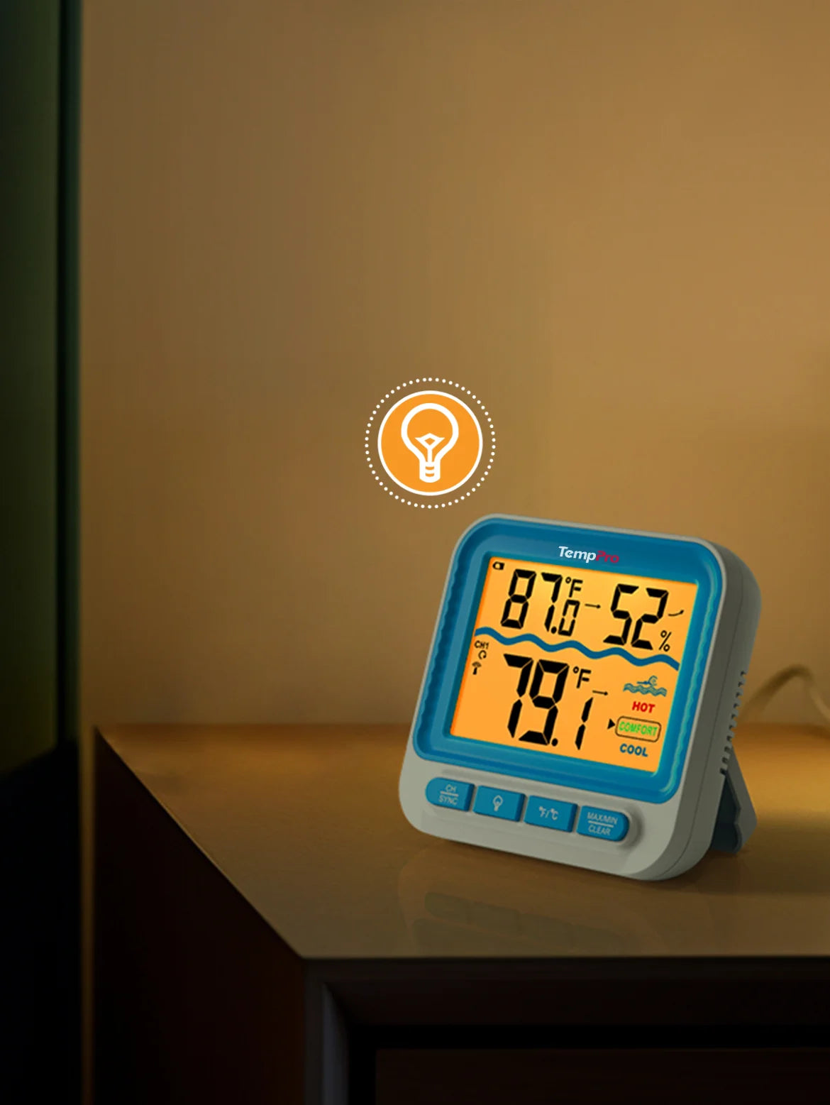Termómetro digital inalámbrico para piscina ThermoPro TP211B de 500 pies