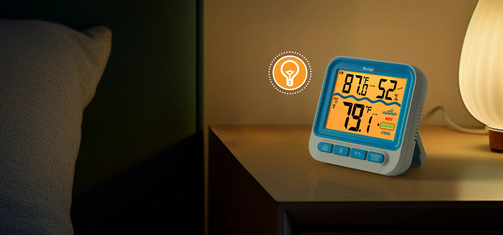 Termómetro digital inalámbrico para piscina ThermoPro TP211B de 500 pies