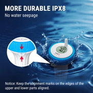 TempPro TempAir PLUS TP211B Wireless Pool Thermometer — 500ft Range, IPX8 Waterproof