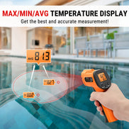 Pistola Termómetro Infrarrojo TempPro TP30 — Temperatura de Superficie Sin Contacto, 12:1 D:S
