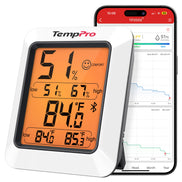 Thermo-hygromètre Bluetooth TempPro TP350 – Portée de 80 m, stockage de données pendant 2 ans