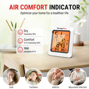 Thermo-hygromètre Bluetooth TempPro TP350 – Portée de 80 m, stockage de données pendant 2 ans