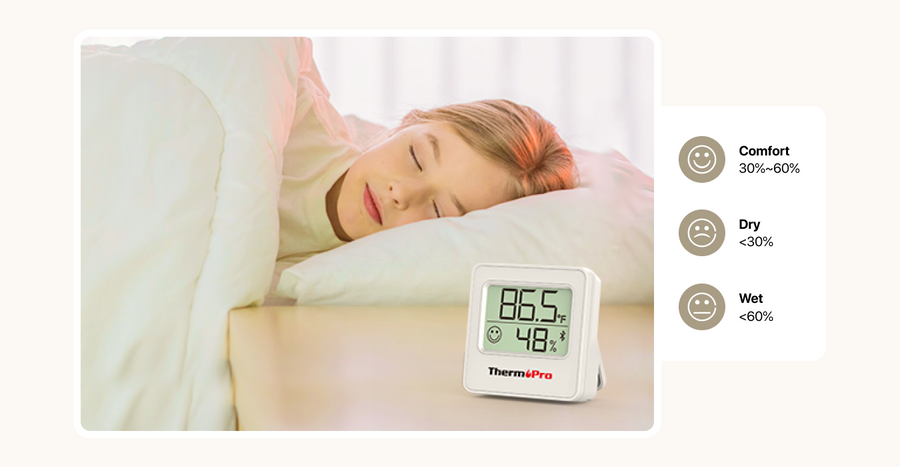 TempPro TP357 Lot de 2 thermomètres hygromètres Bluetooth d'intérieur