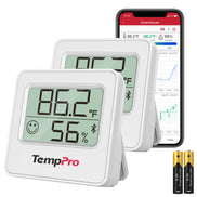 Thermomètre et hygromètre d'intérieur Bluetooth TempPro TP357 — Portée de 80 m, alertes instantanées