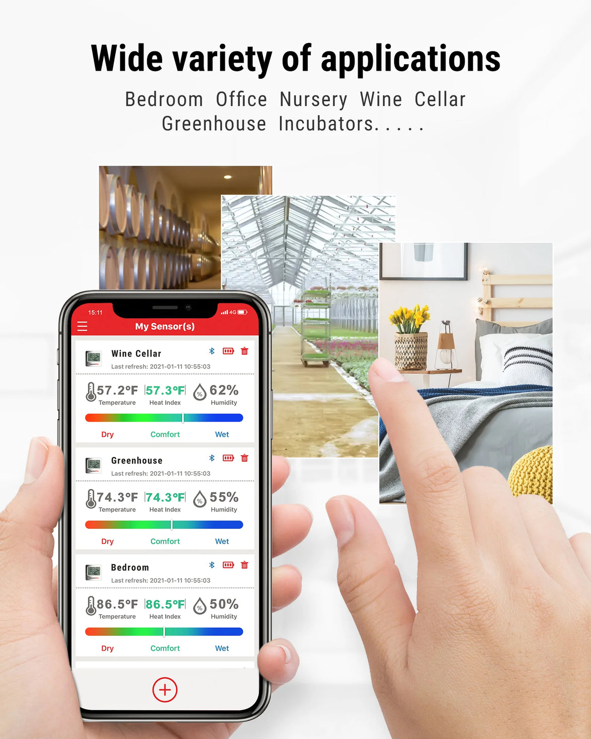 Thermomètre et hygromètre d'intérieur Bluetooth TempPro TempAir ELITE TP357 — Portée de 80 m, alertes instantanées