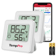 TempPro TempAir ELITE TP357 Bluetooth Indoor Hygrometer & Thermometer — 260ft Range, Instant Alerts
