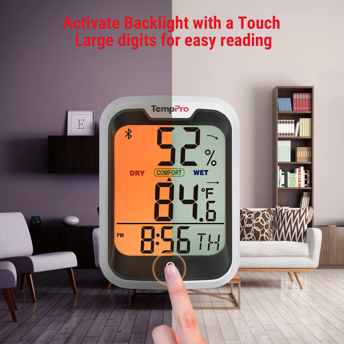 Thermomètre-hygromètre Bluetooth TempPro TP358 + mini-hygromètres TP49B (pack de 3) — Moniteur de température et d'humidité intérieure