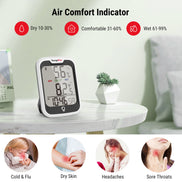 Thermomètre-hygromètre Bluetooth TempPro TP358 + mini-hygromètres TP49B (pack de 3) — Moniteur de température et d'humidité intérieure