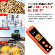 TempPro TempScan CORE TP410 Infrared Thermometer Gun — Non-Contact Surface Temp, 12:1 D:S