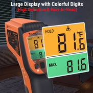 TempPro TempScan PLUS TP450 Dual-Laser Infrared Thermometer — 0.5s Response, 16:1 D:S