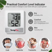 TP49W 4-Pack Digital Indoor Thermometer Hygrometer