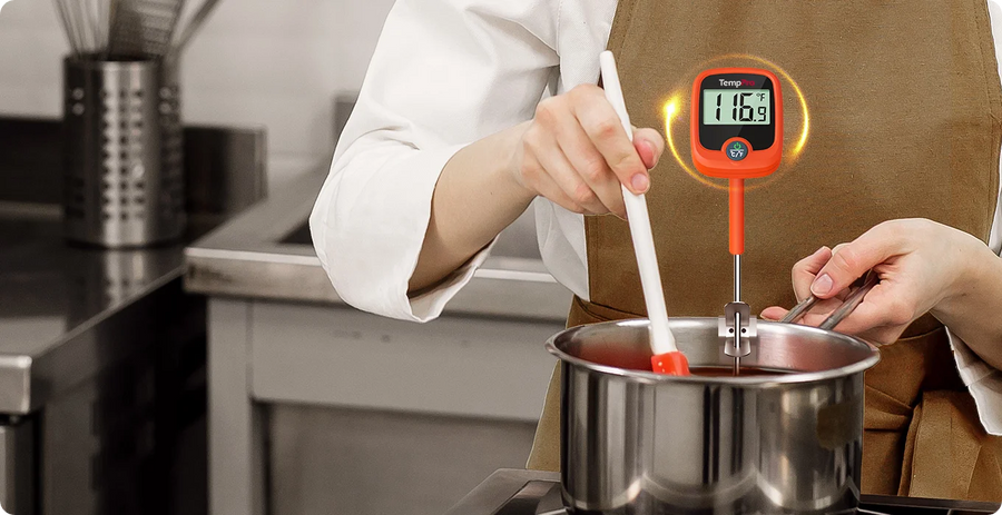 TempPro TempDip PLUS TP509 Digital Candy Thermometer — 8" Probe with Pot Clip