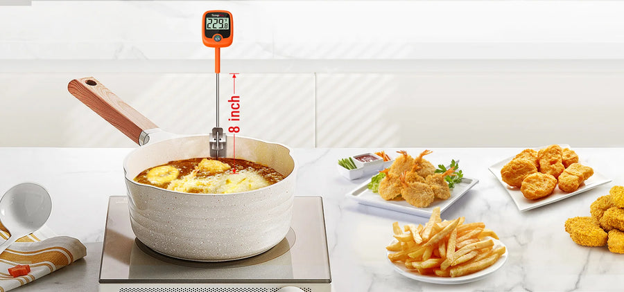 TempPro TempDip PLUS TP509 Digital Candy Thermometer — 8" Probe with Pot Clip