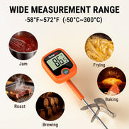 TempPro TempDip PLUS TP509 Digital Candy Thermometer — 8" Probe with Pot Clip