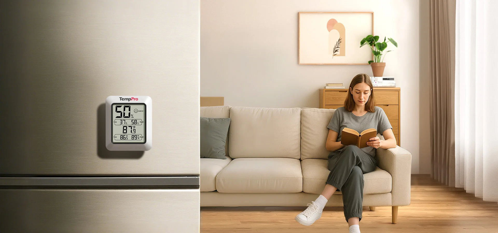 Higrómetro/termómetro digital para interiores ThermoPro TP50