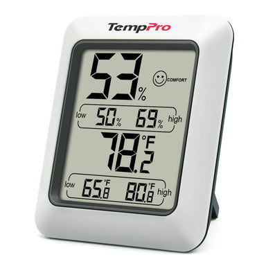 TempPro TempAir CORE TP50 Digital Indoor Thermometer & Hygrometer — Calibratable, Large Backlit