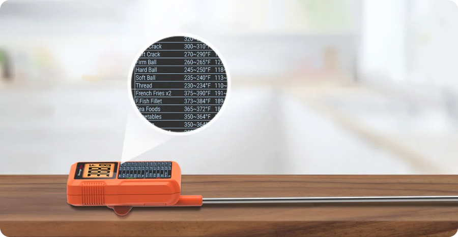 Thermomètre de cuisson et friture TempPro TempDip PLUS TP510 — Sonde de 20 cm avec attache-marmite
