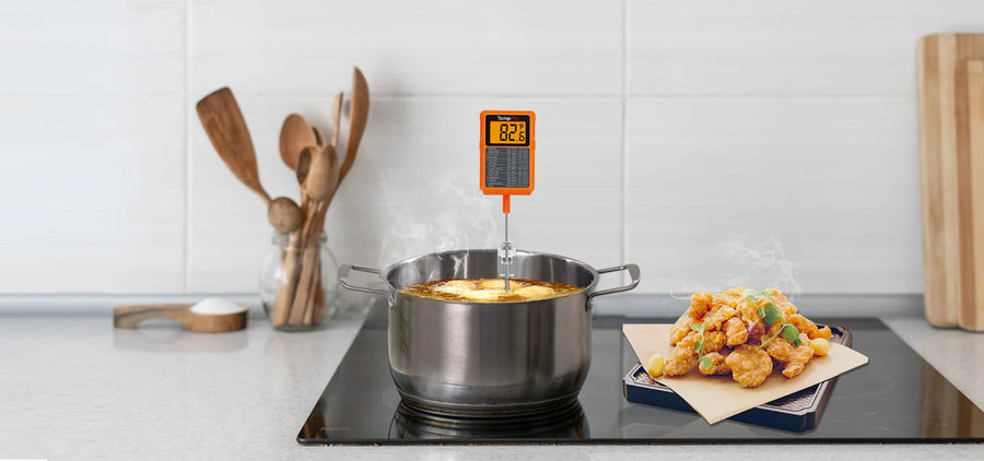 Thermomètre de cuisson et friture TempPro TempDip PLUS TP510 — Sonde de 20 cm avec attache-marmite