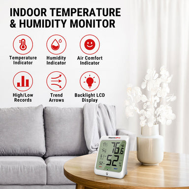 TP53 2 Packs Indoor Hygrometer Thermometer