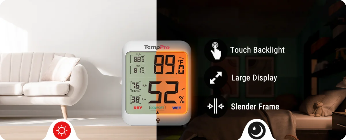 Termómetro higrómetro para interiores TP53