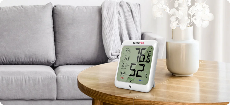TempPro TempAir CORE TP53 Indoor Thermometer & Hygrometer — ±1°F/±2% RH, Comfort Indicator
