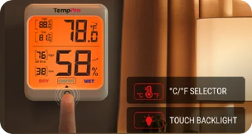 TempPro TempAir CORE TP53 Indoor Thermometer & Hygrometer — ±1°F/±2% RH, Comfort Indicator