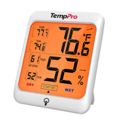 TempPro TempAir CORE TP53 Indoor Thermometer & Hygrometer — ±1°F/±2% RH, Comfort Indicator