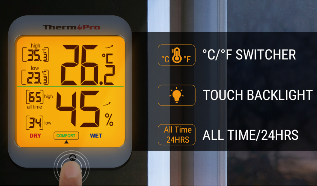 Thermomètre hygromètre d'intérieur TP53
