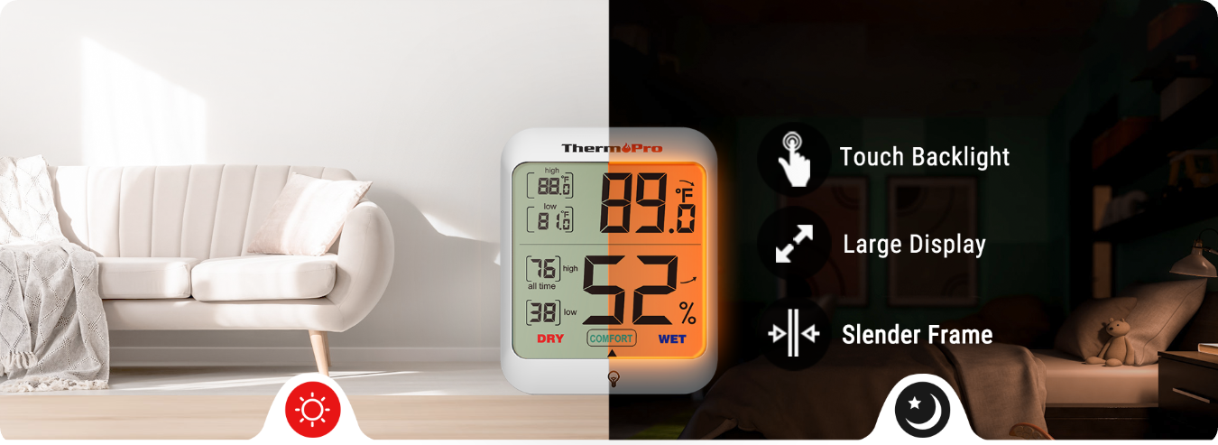 Thermomètre hygromètre d'intérieur TP53