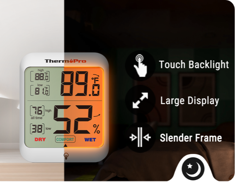 Thermomètre hygromètre d'intérieur TP53