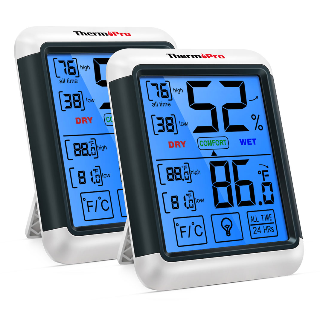  TP55 2-Pack Indoor Hygrometer/Thermometer