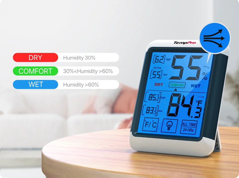 Higrómetro/termómetro digital para interiores ThermoPro TP55