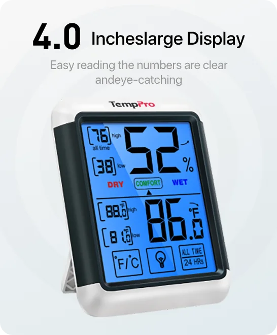 Higrómetro/termómetro digital para interiores ThermoPro TP55